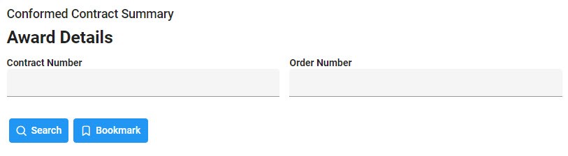 The image provides a preview of the Conformed Contract Summary Report Results Overview.