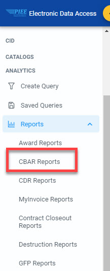 The image provides a preview of the CBAR Query All Report Results Overview.