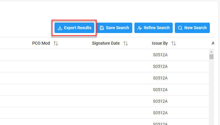 The image provides a preview of the LOA/SFIS Search Results Overview.